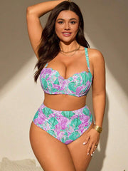 Ženski kupaći kostim plus size sa printom školjki