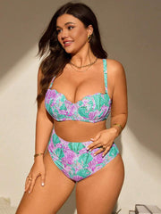 Ženski kupaći kostim plus size sa printom školjki