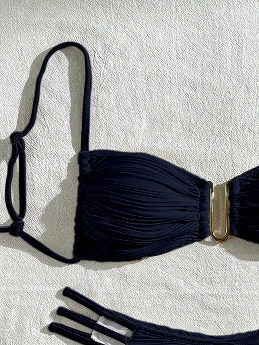 Jednobojni bikini set za žene