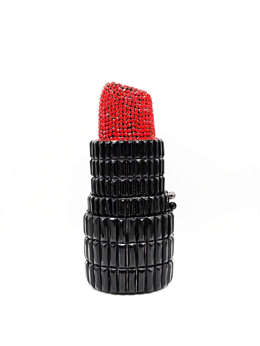 Ženska luksuzna clutch torba novčanik - karmin ,sa štrasom, kristalna moderna