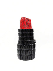 Ženska luksuzna clutch torba novčanik - karmin ,sa štrasom, kristalna moderna