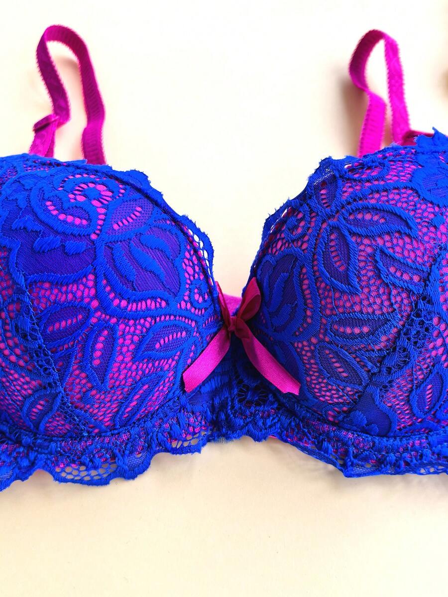3 komada seksi push-up grudnjak sa čipkastim dizajnom i punjenjem