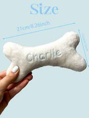 1pc Personalized Dog Bone Toy, Embroidered Dog Toy, Customizable Puppy Name Gift, Pet Customized Gift, For Pet Lovers, Birthday Gift