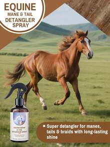 GJYC PET Horse Mane And Tail Conditioning Detangler Spray – 6.76 Fl Oz – Tangle-Free, Adds Shine, Reduces Breakage – Non-Greasy Formula For Silky Soft Tail