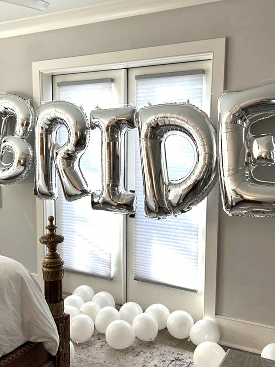 Set od 25 balona za mladu, beli baner "BRIDE" od 40 inča