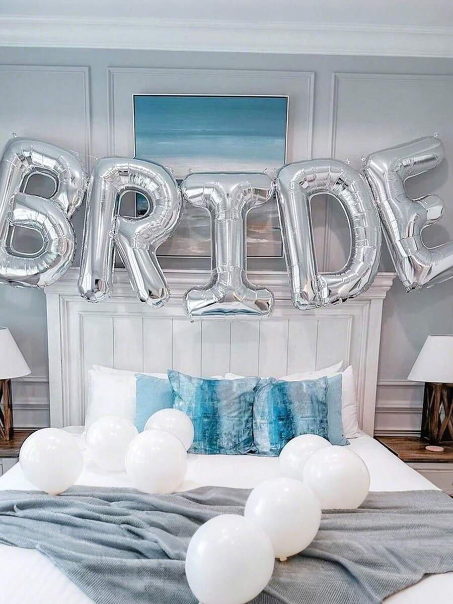 Set od 25 balona za mladu, beli baner "BRIDE" od 40 inča