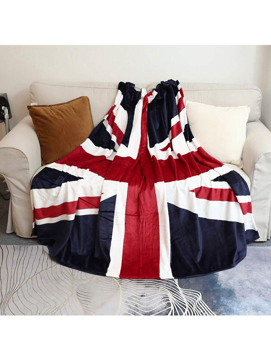 Meko ćebe sa britanskom zastavom Union Jack – dvostruka veličina, idealno za kauč, krevet, kancelariju i kampovanje – savršen poklon za jesen/zimu
