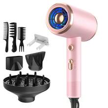 High-Powered Salon-Grade Hair Dryer With One-Button Switching Between Hot And Cold Winds, 2 Gear Adjustable Temperature, Equipped With Two Different-Sized Nozzles, Suitable For Home And Professional Salon Use