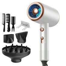 High-Powered Salon-Grade Hair Dryer With One-Button Switching Between Hot And Cold Winds, 2 Gear Adjustable Temperature, Equipped With Two Different-Sized Nozzles, Suitable For Home And Professional Salon Use