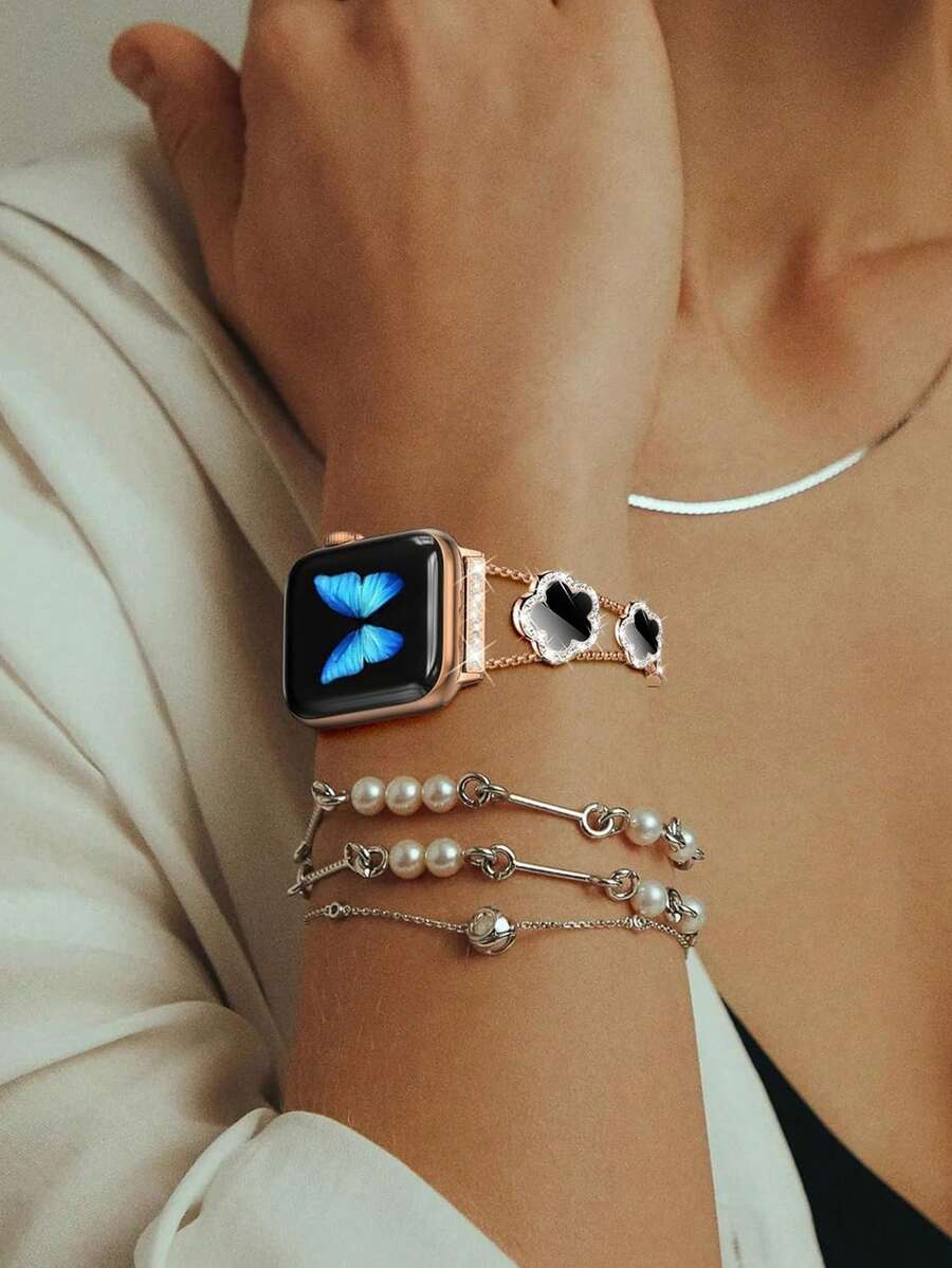 Narukvica kompatibilna sa Apple Watch, ženska crnakompatibilna sa Apple Watch 38/40/41/42/44/45/46/49mm