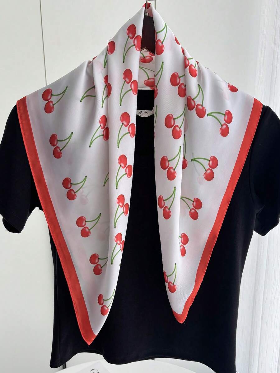70cm kvadratna marama od imitacije svile sa štampanim uzorkom