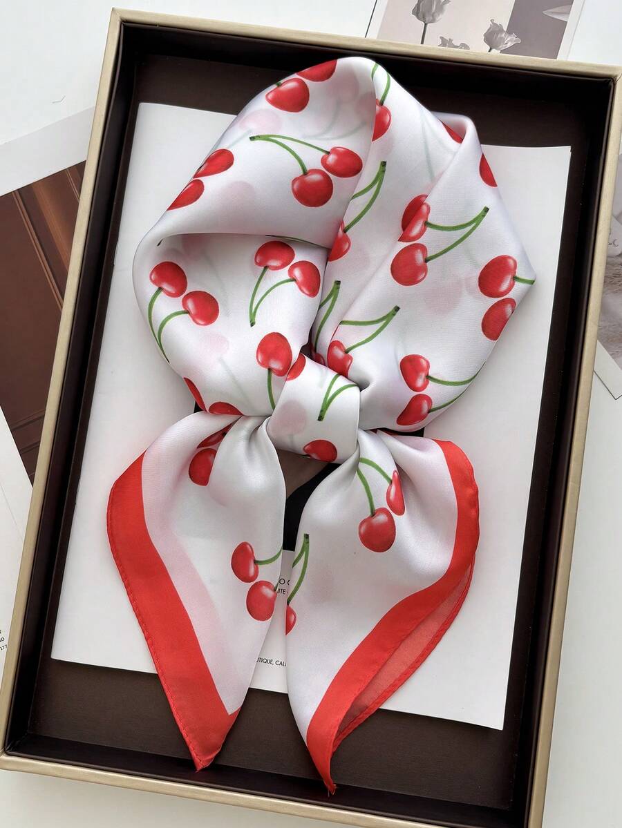 70cm kvadratna marama od imitacije svile sa štampanim uzorkom