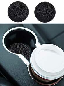 2pcs Sparkling Diamond-Decor Automotive Anti-Slip Coasters