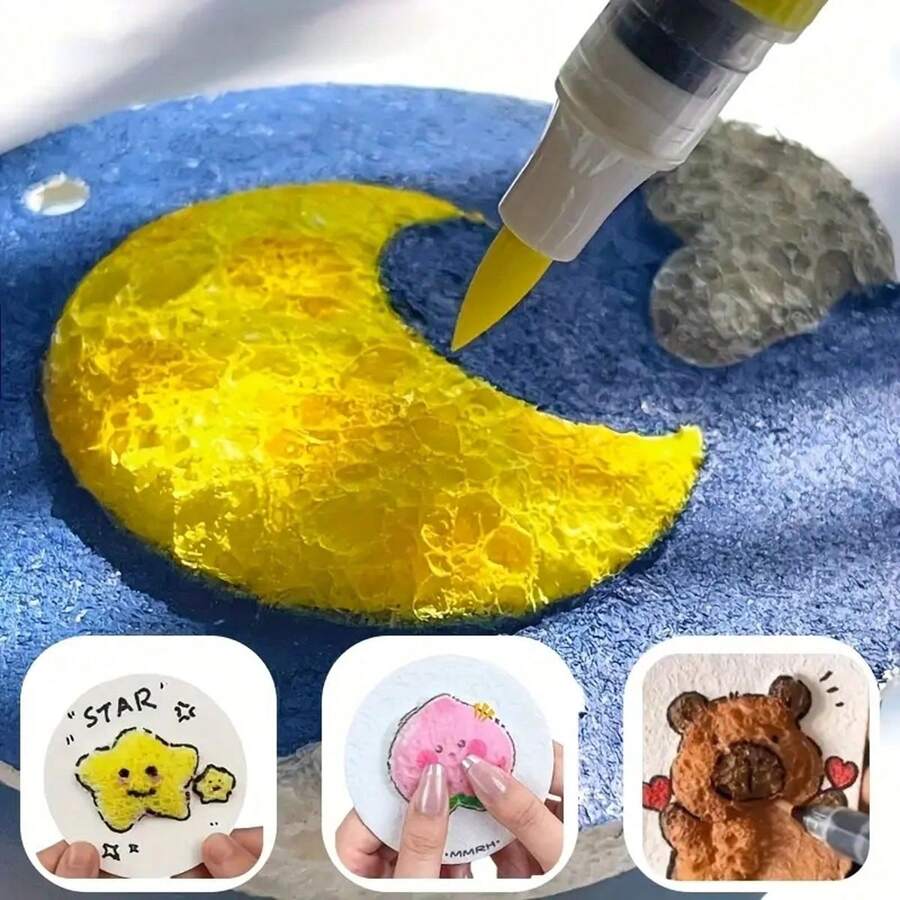 3D sunđeraste ploče za slikanje sa četkicama punjenim vodom