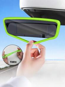 1pc Simple Silicone Rearview Mirror Protective Cover, Car Decor, Fit For Most Cars, Model Y/3 Center Console Protector, Protect Screen, Essential Car Accessory