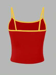 INAWLY Y2K Spain Letter Graphic Camisole Top Graphic Tees Women Tops