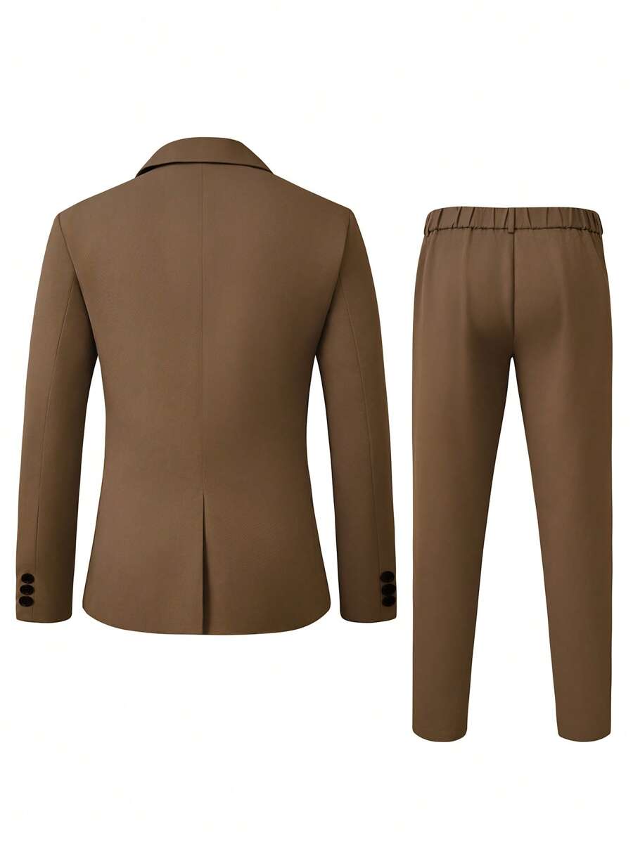 Muški poslovni set sa užim krojem, sako sa špicastim reverima i pantalone
