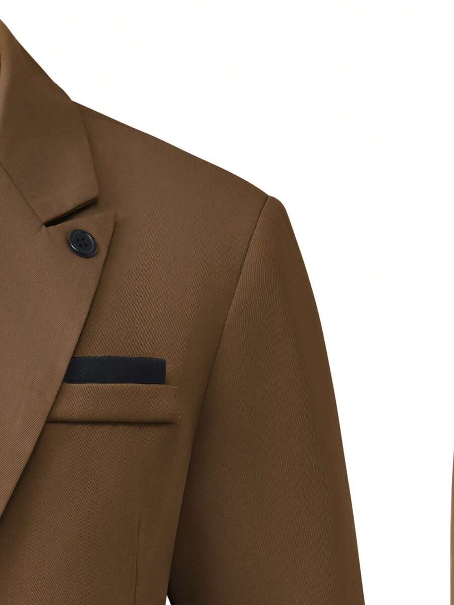 Muški poslovni set sa užim krojem, sako sa špicastim reverima i pantalone
