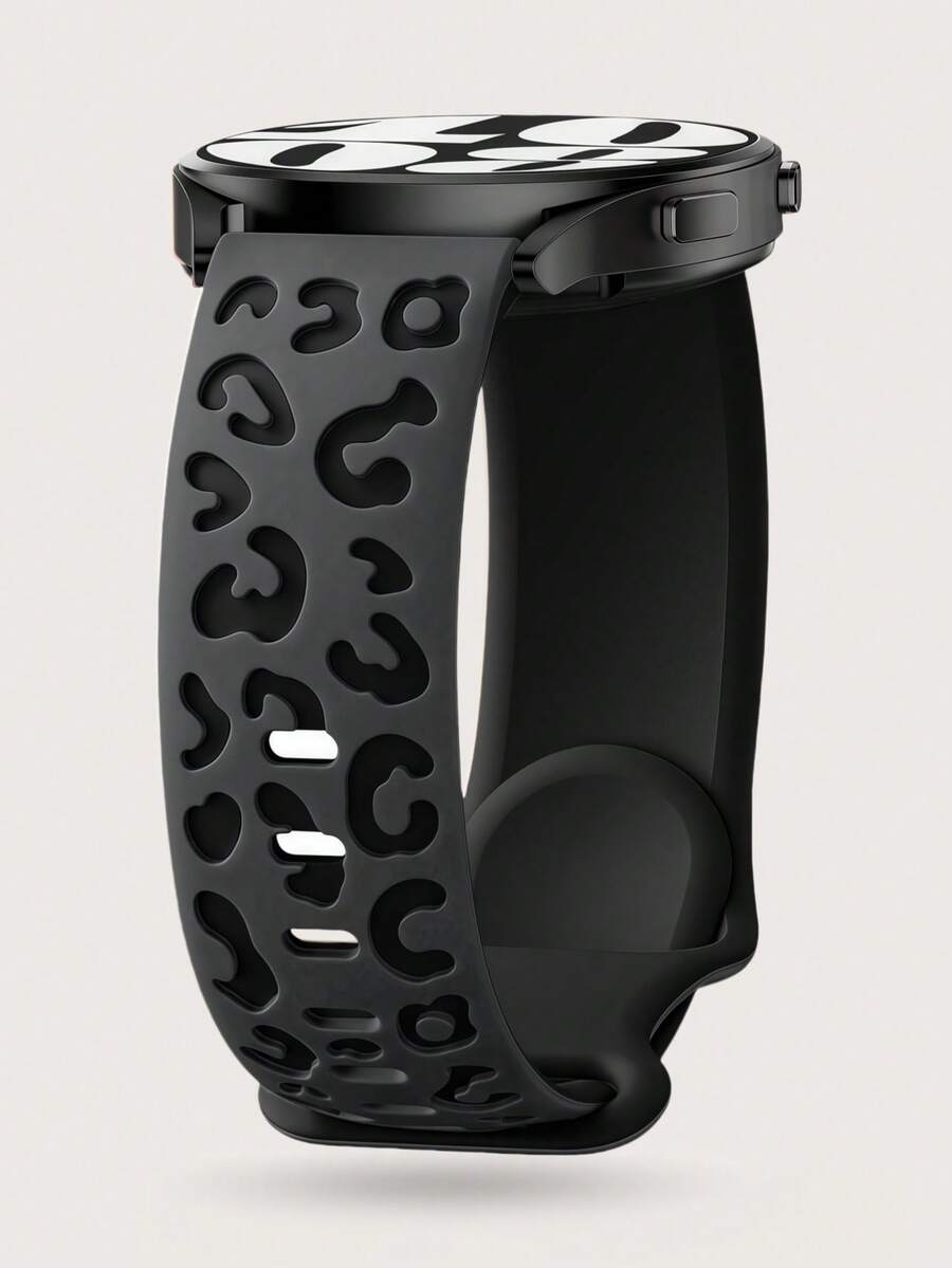 20mm dvobojna silikonska narukvica za sat sa cvetnim reljefom, kompatibilna sa Samsung Galaxy Watch 7 6 5 4 40mm 44mm/5 Pro/6 Classic 47mm/Watch 4 Classic/Active 2, 45mm/Watch 3/Watch 4 Classic 42mm 46mm Watch 6 47mm 43mm