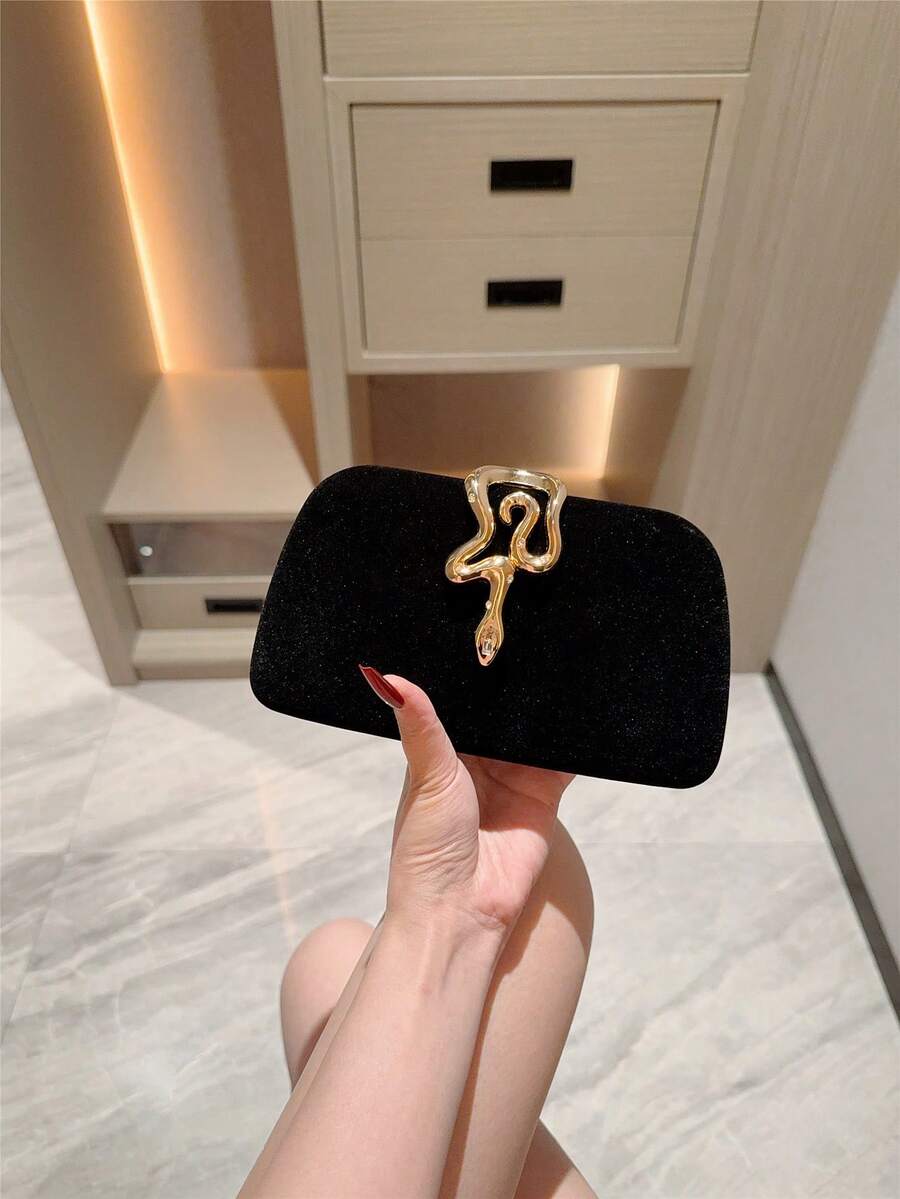 Metalik torba za ruku , luksuzna sjajna retro mini