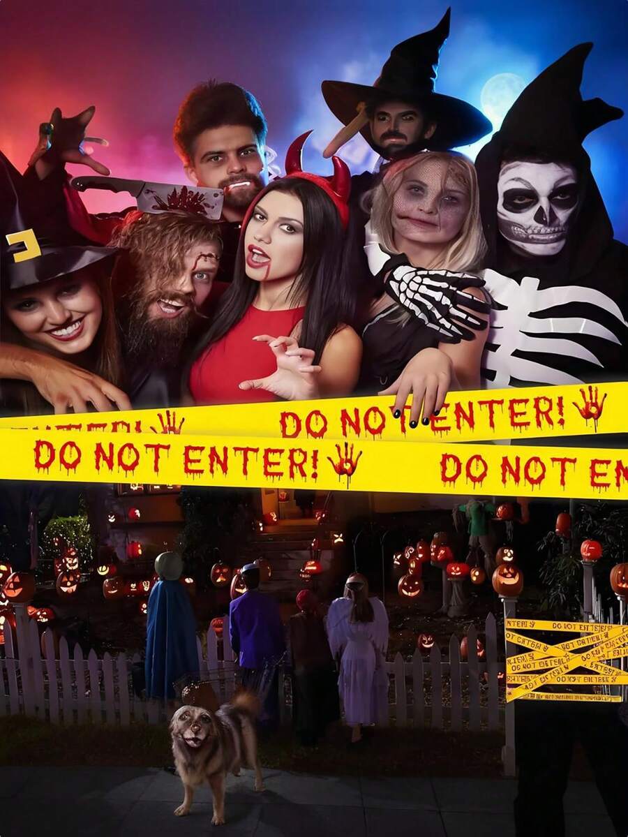 1 komad Halloween krvava traka upozorenja