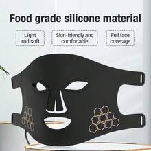 Hailicare 72 LED Light Therapy Face Mask, 4 Color Facial Beauty Mask With Adjustable Timer For Skin Care & Daily Beauty Routine