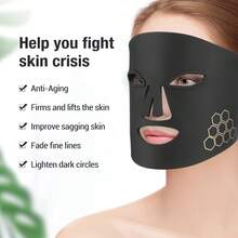 Hailicare 72 LED Light Therapy Face Mask, 4 Color Facial Beauty Mask With Adjustable Timer For Skin Care & Daily Beauty Routine