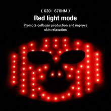 Hailicare 72 LED Light Therapy Face Mask, 4 Color Facial Beauty Mask With Adjustable Timer For Skin Care & Daily Beauty Routine