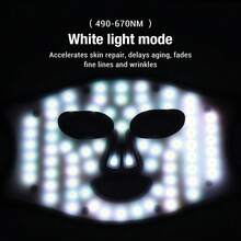 Hailicare 72 LED Light Therapy Face Mask, 4 Color Facial Beauty Mask With Adjustable Timer For Skin Care & Daily Beauty Routine