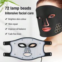 Hailicare 72 LED Light Therapy Face Mask, 4 Color Facial Beauty Mask With Adjustable Timer For Skin Care & Daily Beauty Routine