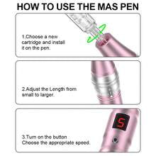 MAS PEN 500mAh High-Frequency Quiet Electric Microneedle Beauty Pen, Comes With 10 Replaceable Needle Heads