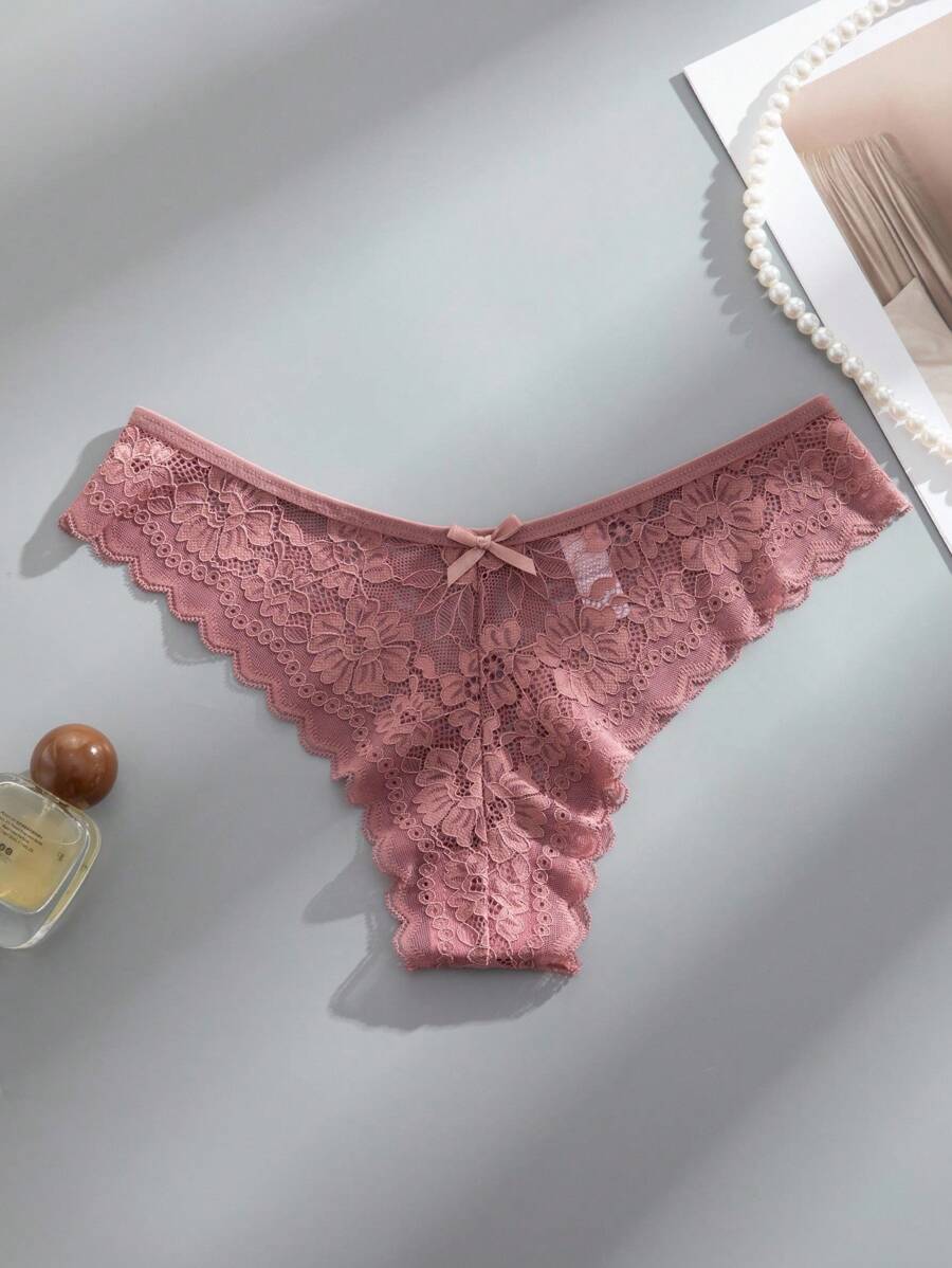 12 kom/pakovanje ženske elegantne i udobne bikini gaćice sa čipkastom ivicom
