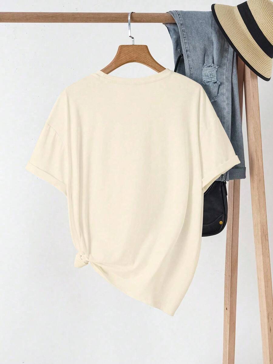 Ženska majica plus size ležerna  elegantan luksuzan dizajn sa sjajnim zlatnim printom