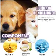 2pcs/50ml Pet Fur Conditioner, Pet Hair Cleaning & Care, Fluffy & Soft, Detangling, Anti-Matting, Anti-Frizz, Smoothing