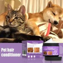 2pcs/50ml Pet Fur Conditioner, Pet Hair Cleaning & Care, Fluffy & Soft, Detangling, Anti-Matting, Anti-Frizz, Smoothing