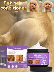 2pcs/50ml Pet Fur Conditioner, Pet Hair Cleaning & Care, Fluffy & Soft, Detangling, Anti-Matting, Anti-Frizz, Smoothing