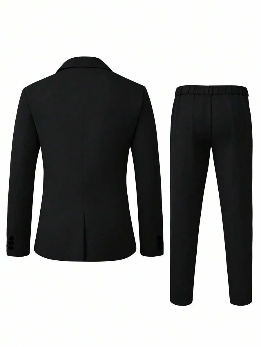 Muški poslovni set sa užim krojem, sako sa špicastim reverima i pantalone