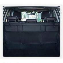 1pc Car Trunk Storage Mesh Bag, Organizer Compartment Holder For SUV, MPV, Rear Seat, For Umbrella, Racket