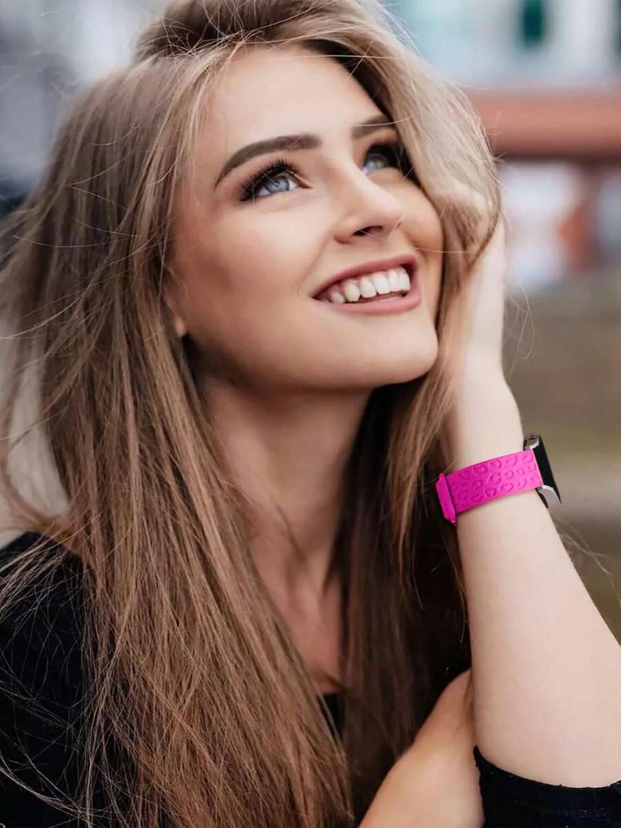 20mm dvobojna silikonska narukvica za sat sa cvetnim reljefom, kompatibilna sa Samsung Galaxy Watch 7 6 5 4 40mm 44mm/5 Pro/6 Classic 47mm/Watch 4 Classic/Active 2, 45mm/Watch 3/Watch 4 Classic 42mm 46mm Watch 6 47mm 43mm