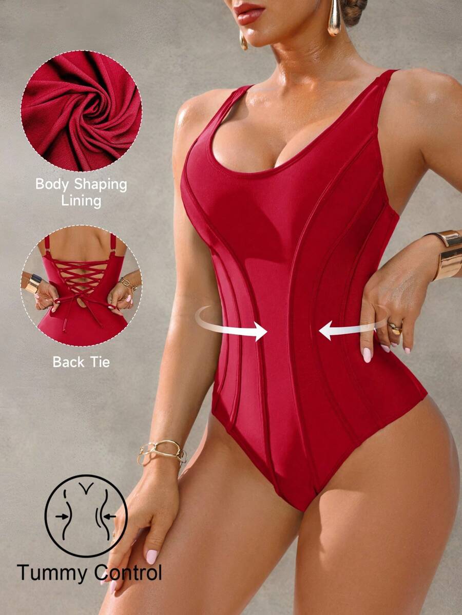 Shapewave Ženski kupaćii kostim sa kontrolom stomaka elegantan i ležeran