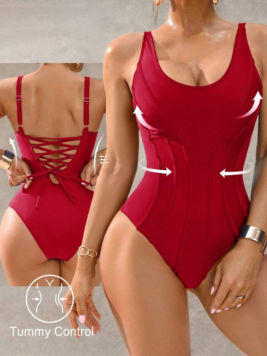 Shapewave Ženski kupaćii kostim sa kontrolom stomaka elegantan i ležeran