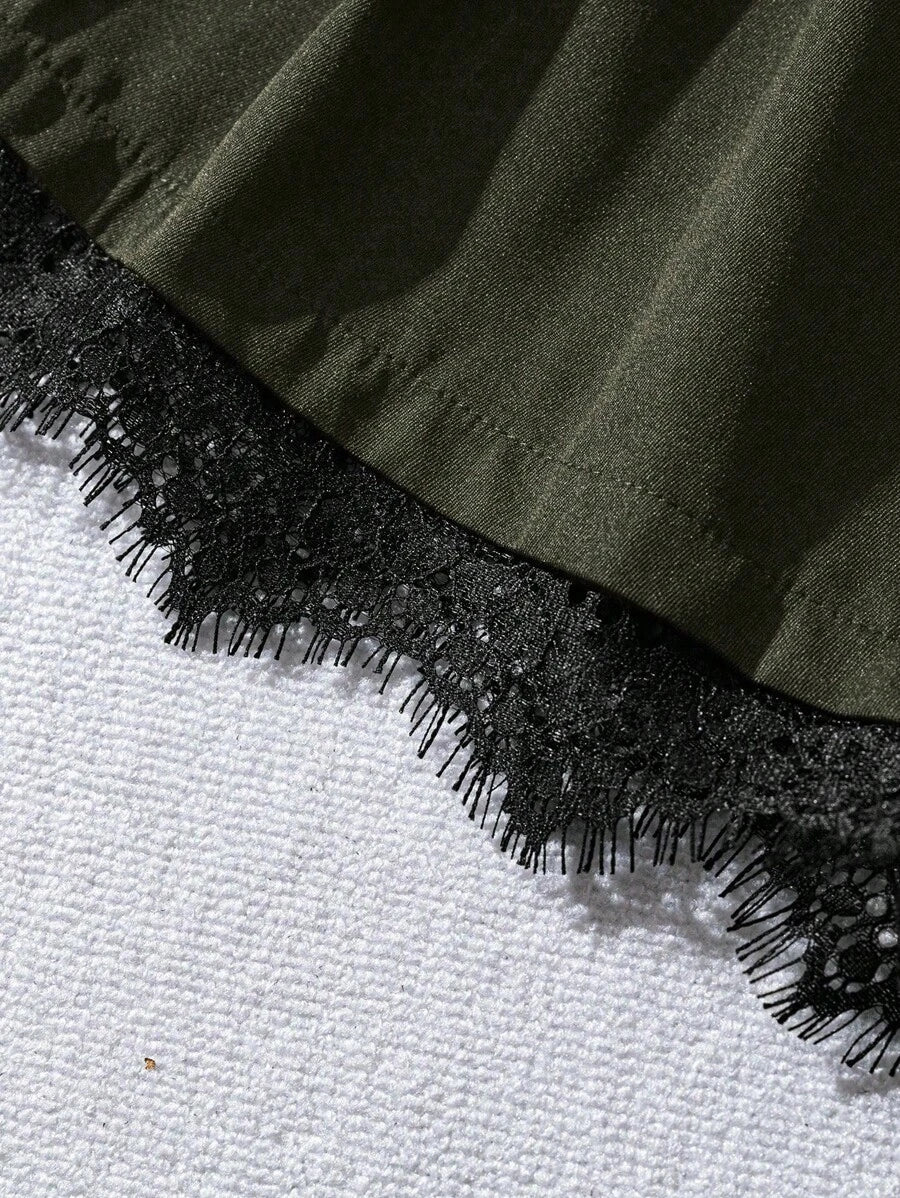 Ženski Elegantni Šorts sa Čipkastim Umetkom