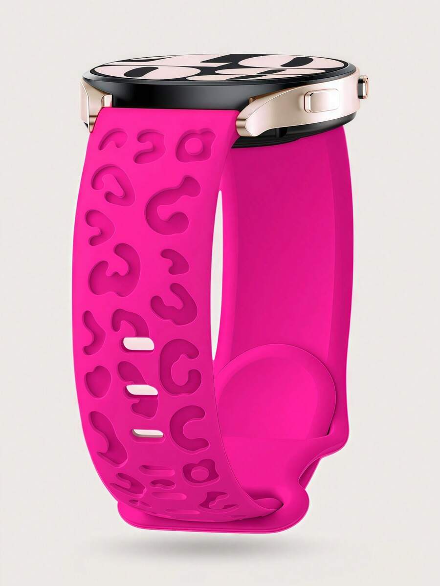20mm dvobojna silikonska narukvica za sat sa cvetnim reljefom, kompatibilna sa Samsung Galaxy Watch 7 6 5 4 40mm 44mm/5 Pro/6 Classic 47mm/Watch 4 Classic/Active 2, 45mm/Watch 3/Watch 4 Classic 42mm 46mm Watch 6 47mm 43mm