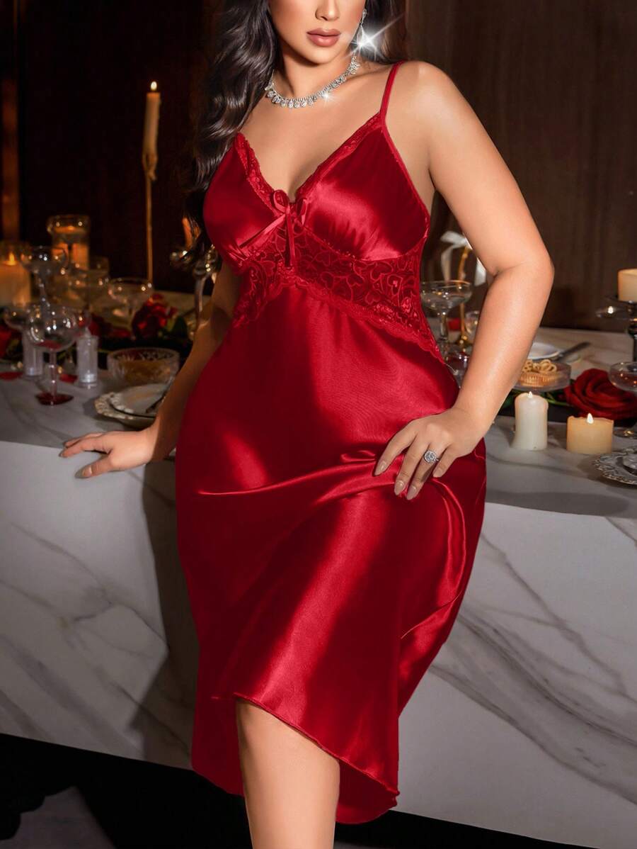 Set od 2 komada luksuzne čipkaste noćne haljine pidžama set, plus size