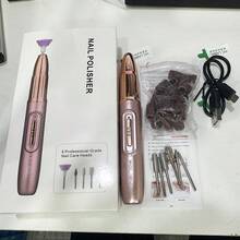 GANLAIX Professional Nail Drill Kit, USB Rechargeable Nail File Drill, 300mAh Lithium Battery High Capacity, Manicure & Pedicure Set, Home And Salon Nail File Kit, Nail Buffer Polishing Tools