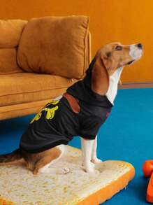 GARFIELD | SHEIN 1pc Dog Print Pet Hooded Sweatshirt, Cat Clothes, Dog Clothes, Sizes XXS-XXXXL, Extra Small, Extra Large