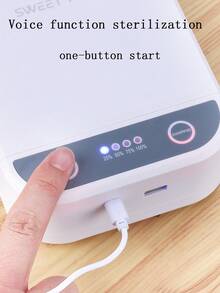 1pc White Multifunctional Nail Tool Disinfection & Aromatherapy Box, UV Disinfection, Suitable For Nail Salon Tools, Tweezers, Tattoo Scissors, Jewelry, Phones, Watches, Keys
