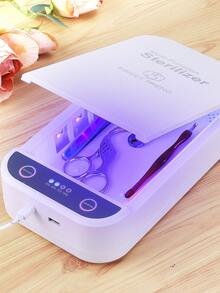 1pc White Multifunctional Nail Tool Disinfection & Aromatherapy Box, UV Disinfection, Suitable For Nail Salon Tools, Tweezers, Tattoo Scissors, Jewelry, Phones, Watches, Keys