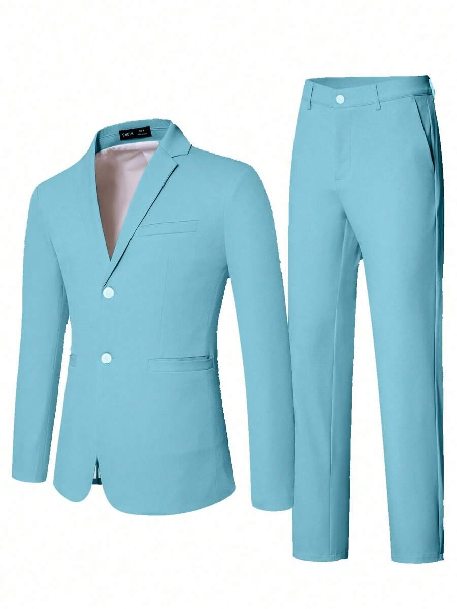 Muško odelo od 2 dela sa jednim dugmetom, slim fit, formalno