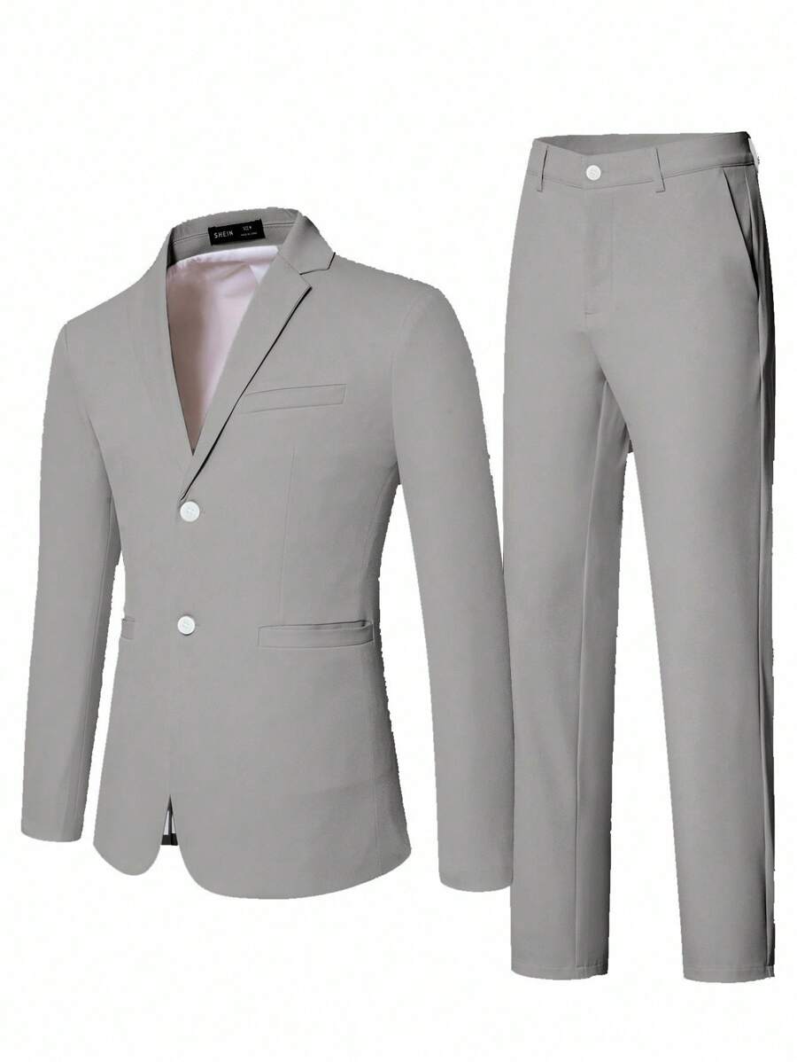 Muško odelo od 2 dela sa jednim dugmetom, slim fit, formalno